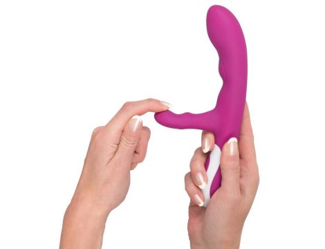 Wibrator króliczek Javida Heating Vibe fioletowy USB 22 cm - 5