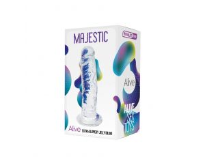 Dildo żelowe Majestic Alive przezroczyste 14,7 cm