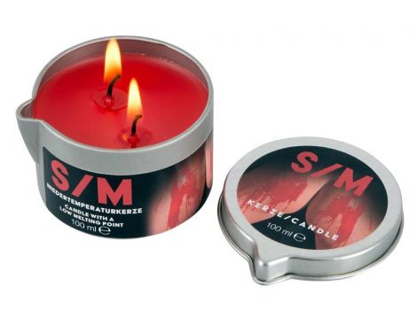 S/M Candle in a Tin red 100 g
