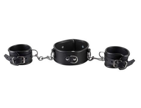 Leather neck and hand cuffs - 2