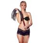 Flogger skórzany ZADO czarno czerwony 76 cm - 4