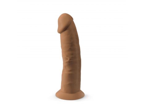 Dildo z cyberskóry Silexd Model 2 karmelowy 19 cm z przyssawką - 4