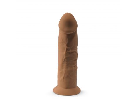 Dildo z cyberskóry Silexd Model 2 karmelowy 19 cm z przyssawką - 2
