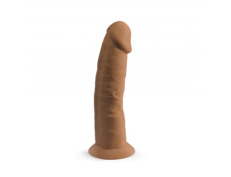 Dildo z cyberskóry Silexd Model 2 karmelowy 19 cm z przyssawką - 5