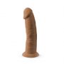 Dildo z cyberskóry Silexd Model 2 karmelowy 19 cm z przyssawką - 5