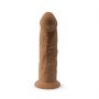 Dildo z cyberskóry Silexd Model 2 karmelowy 19 cm z przyssawką - 3