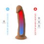 Dildo z cyberskóry Silexd Model 2 karmelowy 19 cm z przyssawką - 4