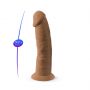 Dildo z cyberskóry Silexd Model 2 karmelowy 19 cm z przyssawką - 8
