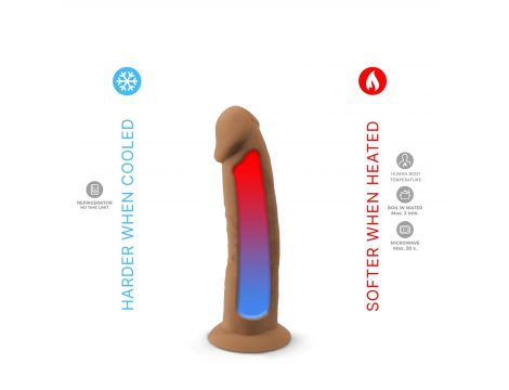 Dildo realistyczne silikonowe Silexd 15 cm termoaktywne bladzi - 3