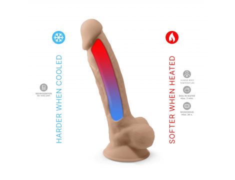 Dildo realistyczne Silexd Model 1 silikonowe cieliste 20 cm - 6