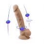 Dildo realistyczne Silexd Model 1 silikonowe cieliste 20 cm - 6
