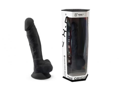 Dildo realistyczne Silexd Model 1 czarny 8 cali - 2