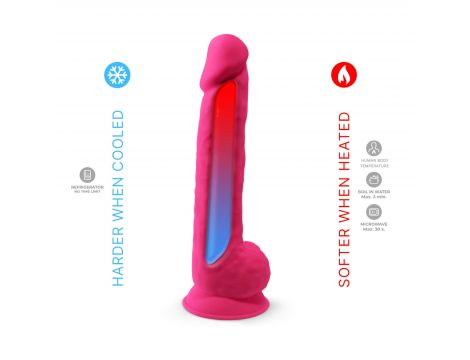 Dildo realistyczne Silexd z przyssawką silikonowe różowe 38 cm - 7