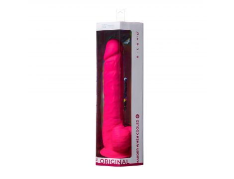 Dildo realistyczne Silexd z przyssawką silikonowe różowe 38 cm - 11