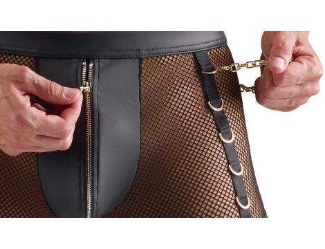 Slipy siatkowe Svenjoyment czarne z zamkiem M - 8