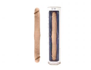 Podwójne dildo Silexd cieliste S 38 5 cm