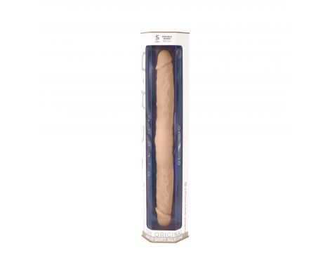 Podwójne dildo Silexd cieliste S 38 5 cm - 4