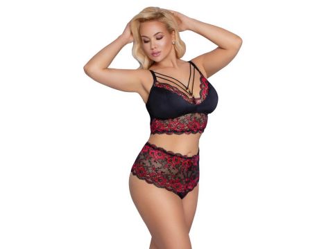 Bra and Briefs black/red 2XL - 5
