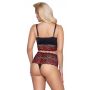 Bra and Briefs black/red 2XL - 2