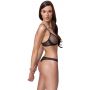 Komplet bielizny Cottelli LINGERIE czarny ze złotym brokatem 75B - 8