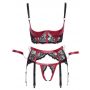 Shelf Bra Set black/red L - 5