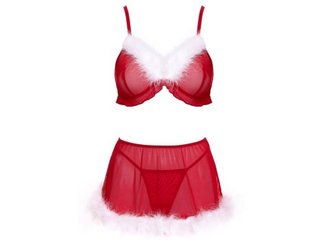 Świąteczny komplet bielizny Cottelli Lingerie czerwony L XL - 3