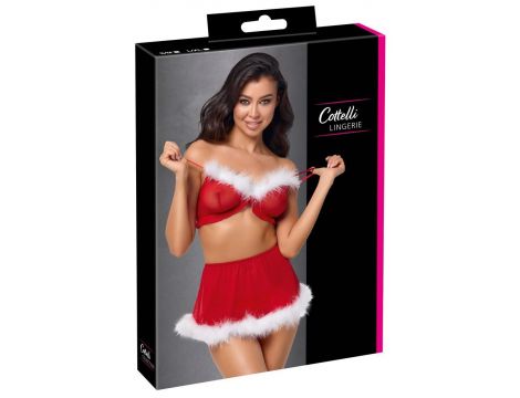 Świąteczny komplet bielizny Cottelli Lingerie czerwony L XL - 6