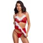 Świąteczny komplet bielizny Cottelli Lingerie czerwony L XL - 2