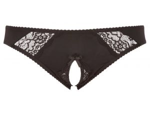 Majtki erotyczne Cottelli Curves z otwartym kroczem L