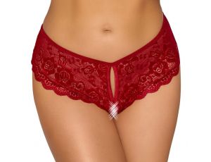 Crotchless panty red XL