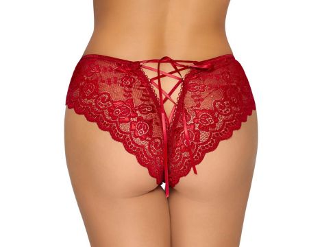 Crotchless panty red XL - 4