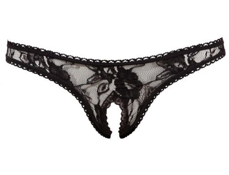 Crotchless String black M - 7