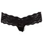 Stringi perłowe Cottelli LINGERIE czarne S - 9