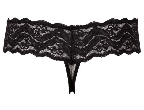 Stringi perłowe Cottelli LINGERIE czarne M - 8