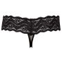 Stringi perłowe Cottelli LINGERIE czarne M - 9
