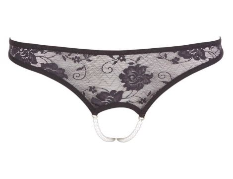 Lace String Pearls black M - 4