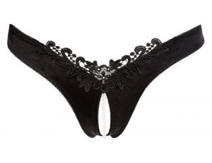 G-String Pearls black M