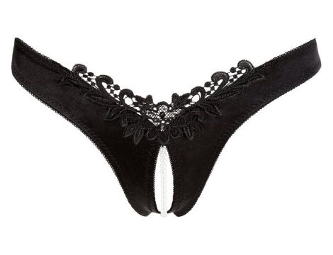 Stringi z perłami Cottelli Lingerie czarny L - 5