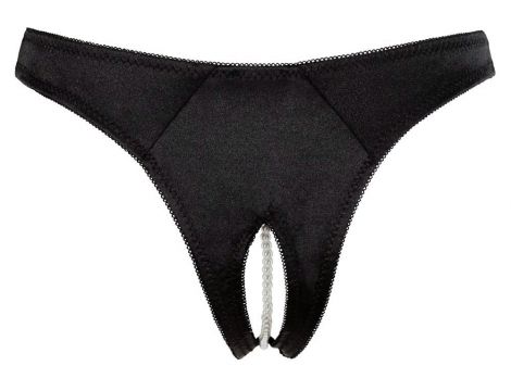 Stringi z perłami Cottelli Lingerie czarny L - 8