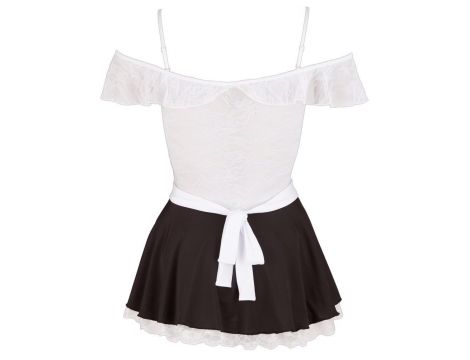 Kostium pokojówki Cottelli COSTUMES czarno biały z koronką M - 3