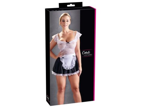 Kostium pokojówki Cottelli COSTUMES czarno biały z koronką M - 6