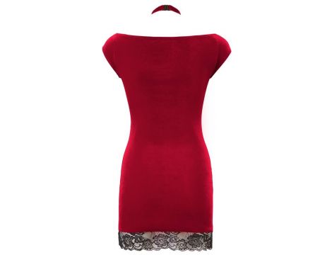 Velvet Dress red S - 6