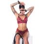 Zestaw bondage Bad Kitty 6 częściowy czarny ze złotymi akcentami - 7