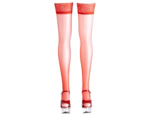 Hold-up Stockings red 3