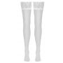 Pończochy z koronką Cottelli LEGWEAR białe S - 8