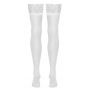 Pończochy z koronką Cottelli LEGWEAR białe S - 9