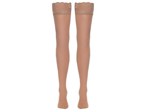 Pończochy z koronką Cottelli LEGWEAR cieliste L - 6