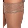 Pończochy z koronką Cottelli LEGWEAR cieliste L - 3