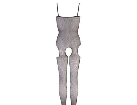 Bodystocking siateczkowy NO:XQSE czarny S/M ze stopą - 5