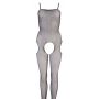 Bodystocking siateczkowy NO:XQSE czarny S/M ze stopą - 3
